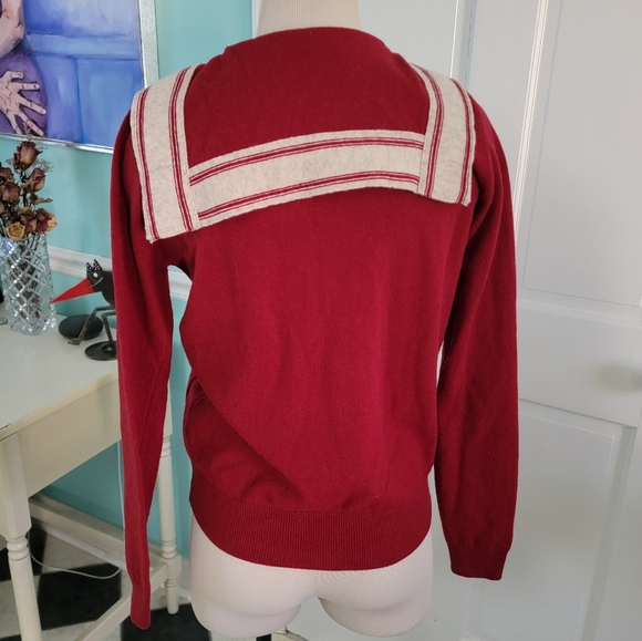 "Ballerina" Wool Sailor Cardigan - Picture 11 of 12